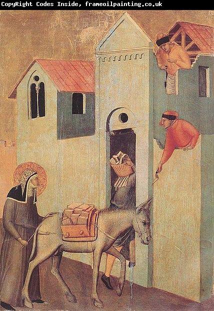 Pietro Lorenzetti Saint Humility Transports Bricks to the Monastery
